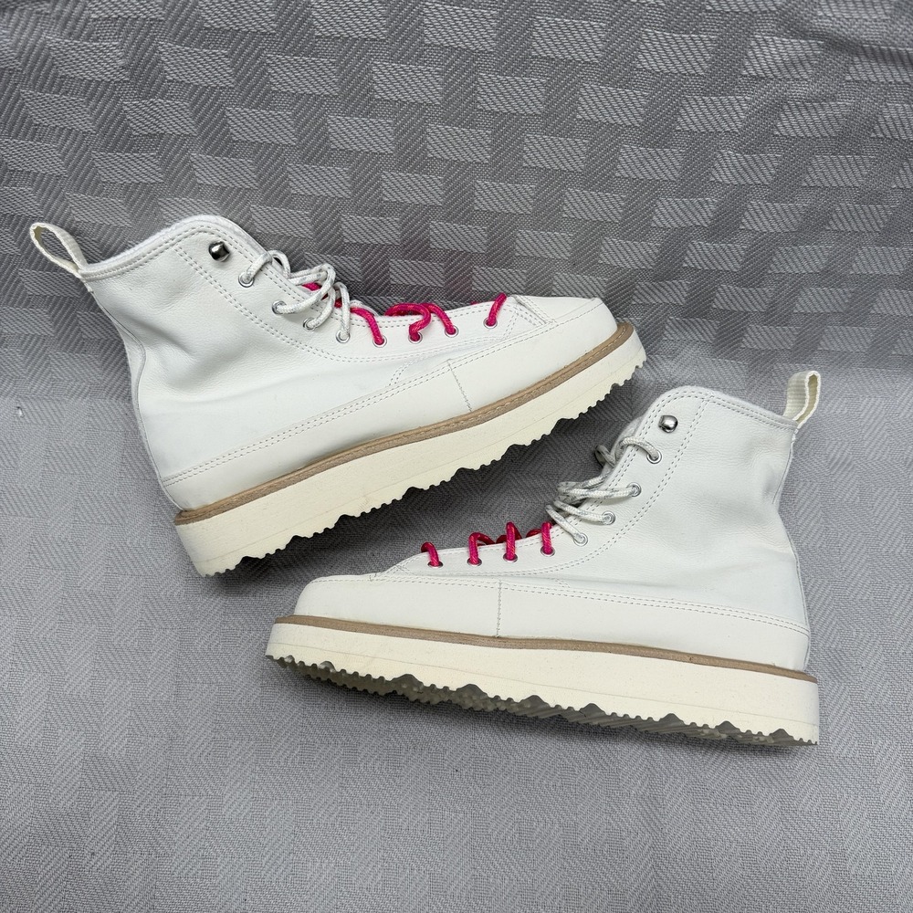 Converse Chuck Taylor All Star Boots‎ Womens Size 8.5 Leather Lugged Fleece - Picture 6 of 8